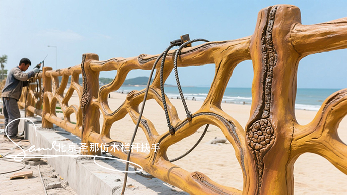 jimeng-2025-06-25-1665-正在施工制作的安全圍欄設(shè)計制作過程，美工正在施工制作，先用鋼筋焊接出骨架，然后用....jpeg